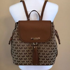 Michael Kors Bedford Backpack. Brown with tassels. EUC!